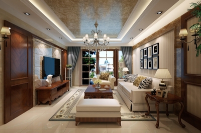 2016年兩款新大戶型歐式風(fēng)格裝修案例 輕奢典雅，住宅室內(nèi)裝飾裝修